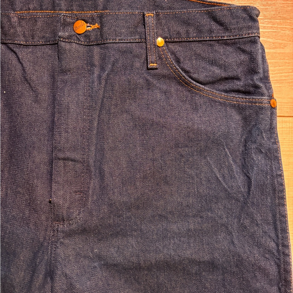 Wrangler 13MWZ Cowboy Cut Original Fit Men's Jeans Rigid Indigo Denim | 37X36 | - Picture 4 of 10